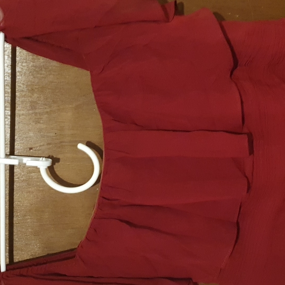 Ever-pretty red off the shoulder bridesmaid dress - Picture 4 of 8